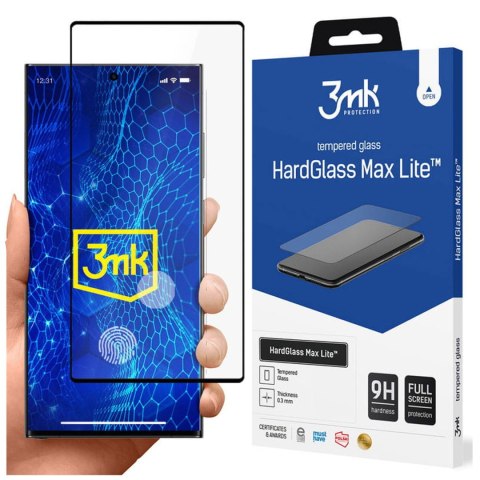 Szkło hartowane do Samsung Galaxy S23 Ultra 3mk HardGlass Max Lite™ 9H pełne na cały ekran