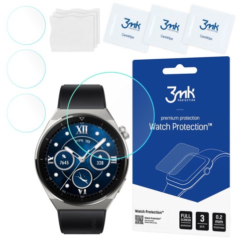 Szkło hybrydowe do Huawei Watch GT 3 Pro 46mm 3szt 3mk Watch Protection™ FlexibleGlass