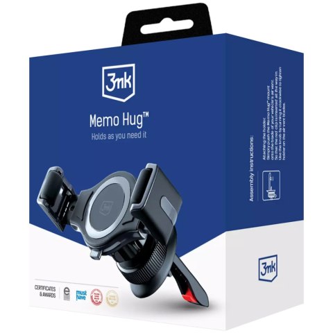 Uchwyt samochodowy do telefonu kratki auta 3mk Memo Hug Car Holder na kratkę na telefon 4.5 - 6.5cali