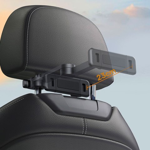 Uchwyt samochodowy na telefon tablet na zagłówek auta Car Holder regulowany 4.7-8" Czarny