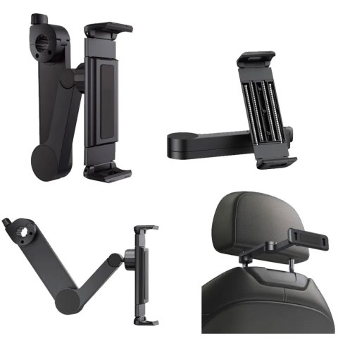 Uchwyt samochodowy na telefon tablet na zagłówek auta Car Holder regulowany 4.7-8" Czarny