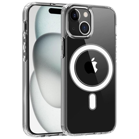Etui do iPhone 15 Plus MagSafe obudowa Hybrid Case Cover Shock Clear Alogy Przezroczyste