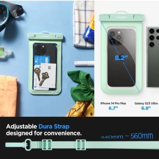 Etui wodoodporne Spigen A601 Universal Waterproof Case Mint