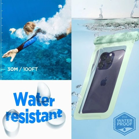 Etui wodoodporne Spigen A601 Universal Waterproof Case Mint