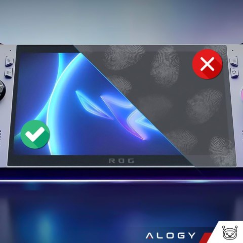 2x Szkło hartowane do Asus ROG Ally na ekran konsoli Alogy Screen Protector Pro+ 9H