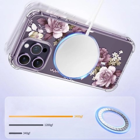 Etui MagMood MagSafe do Apple iPhone 14 Pro White Daisy
