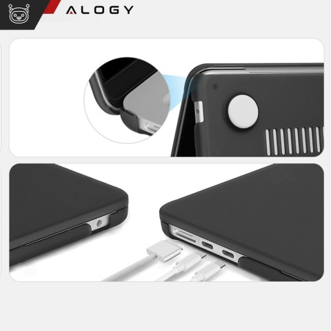 Etui do Macbook Air 15 M2 2023 / M3 2024 (A2941,A3114) Case obudowa pokrowiec matowe Alogy Hard Cover Czarne