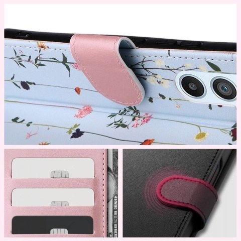 Etui portfel Wallet do Samsung Galaxy A34 5G Garden Blue