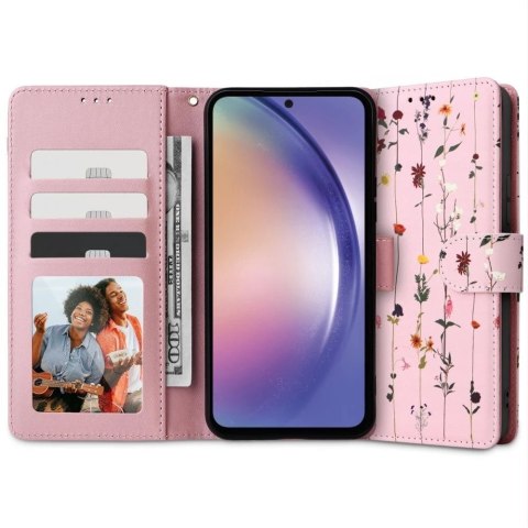 Etui portfel Wallet do Samsung Galaxy A34 5G Garden Pink