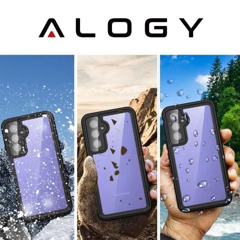 Etui wodoodporne do Samsung Galaxy A54 5G 360 Alogy Pancerne Armor IP68 ze smyczką Czarne