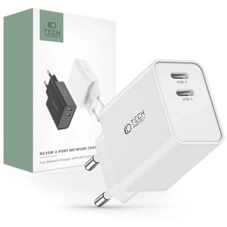 Ładowarka sieciowa Tech-protect c35w 2-port network charger PD35w white
