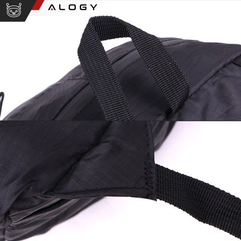 Plecak worek męski damski turystyczny wspinaczkowy mały 20l składany lekki szkolny młodzieżowy miejski wodoodporny Alogy Czarny