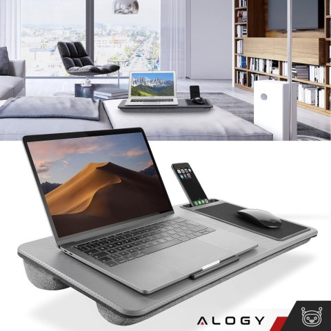 Stolik pod laptopa Podstawka uchwyt na telefon podkładka pod mysz do łóżka Alogy przenośne biurko z poduszkami