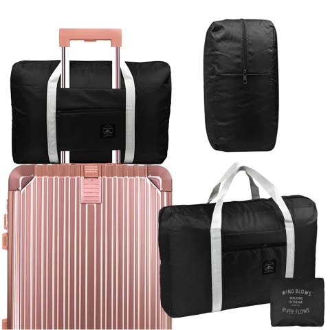 Torba podróżna sportowa na ramię męska damska na siłownie treningowa bagaż podręczny 48x32 materiałowa Alogy Sport Czarna