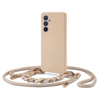 Etui obudowa Icon Chain do Samsung Galaxy A14 4G / 5G Beige