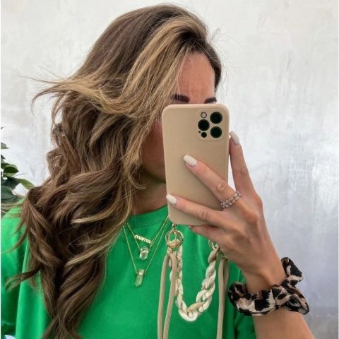 Etui obudowa Icon Chain do Samsung Galaxy A14 4G / 5G Beige