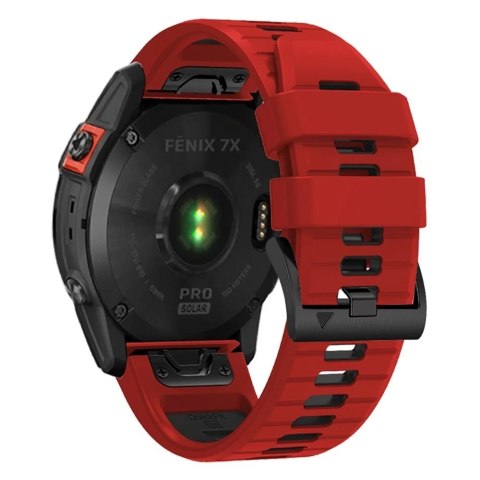 Pasek Iconband Pro do Garmin Fenix 5 / 6 / 6 Pro / 7 Red/black