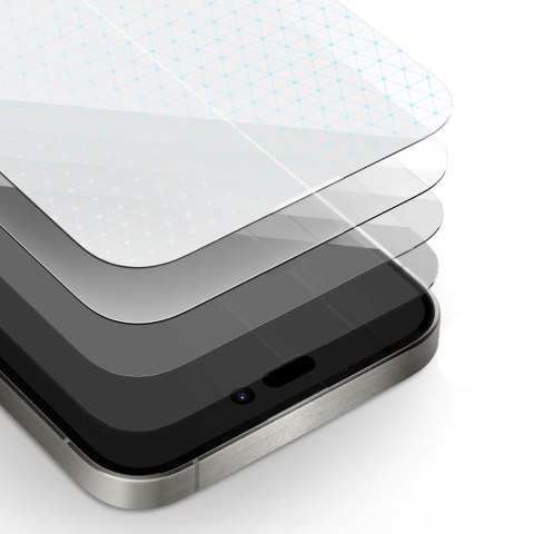 2x Szkło hartowane na ekran + szkło na obiektyw do Apple iPhone 15 Pro zestaw szkieł ochronnych Clear Set