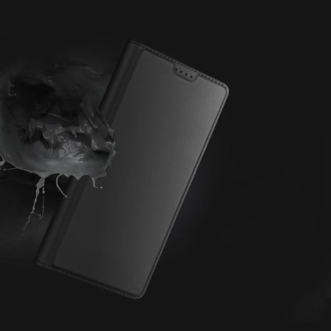 Etui do iPhone 15 pokrowiec z klapką i portfelem na kartę Dux Ducis Skin Pro - czarne