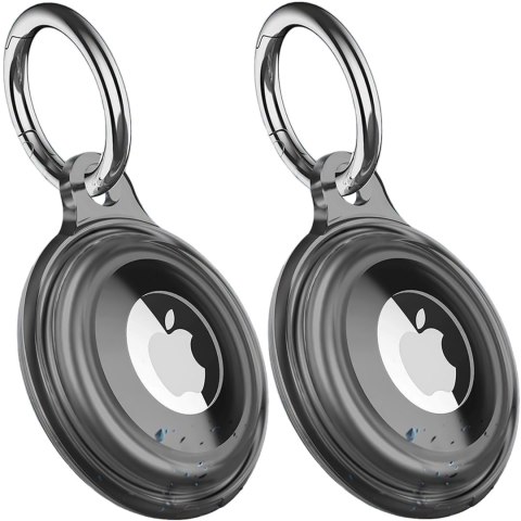 Etui na lokalizator do Apple AirTag Brelok Wodoodporny Case Alogy 360 IPX8 Obudowa z zawieszką Matowe Czarne