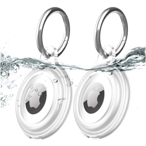 Etui na lokalizator do Apple AirTag Brelok Wodoodporny Case Alogy 360 IPX8 Obudowa z zawieszką Matowe Przezroczyste