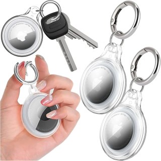 Etui na lokalizator do Apple AirTag Brelok Wodoodporny Case Alogy 360 IPX8 Obudowa z zawieszką Matowe Przezroczyste