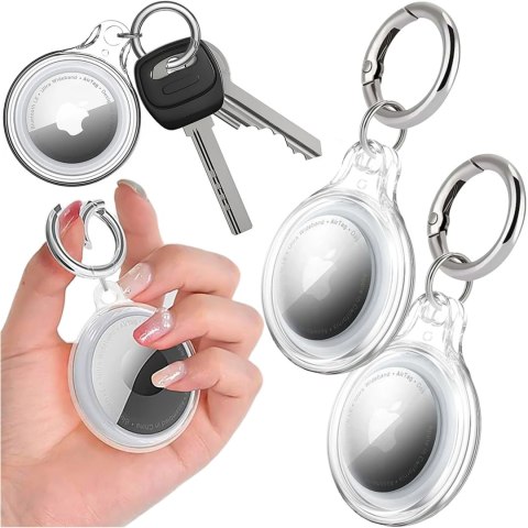 Etui na lokalizator do Apple AirTag Brelok Wodoodporny Case Alogy 360 IPX8 Obudowa z zawieszką Matowe Przezroczyste