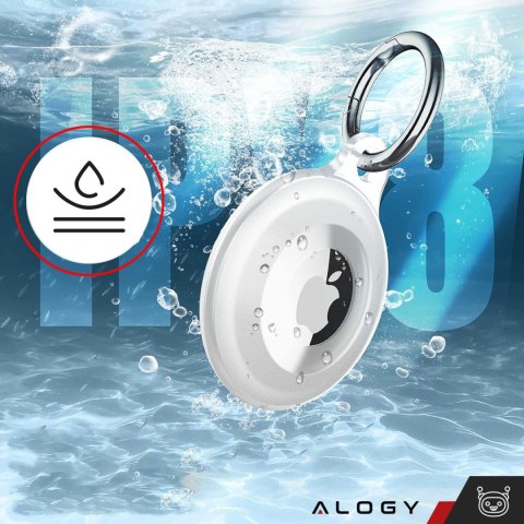 Etui na lokalizator do Apple AirTag Brelok Wodoodporny Case Alogy 360 IPX8 Obudowa z zawieszką Matowe Przezroczyste