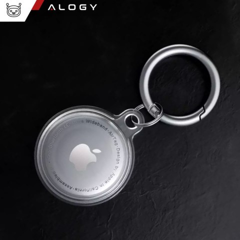 Etui na lokalizator do Apple AirTag Brelok Wodoodporny Case Alogy 360 IPX8 Obudowa z zawieszką Matowe Przezroczyste