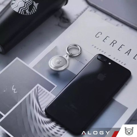 Etui na lokalizator do Apple AirTag Brelok Wodoodporny Case Alogy 360 IPX8 Obudowa z zawieszką Matowe Przezroczyste