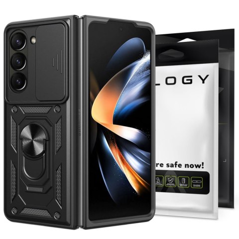 Etui pancerne do Galaxy Z Fold 5 Camshield Case Ring Alogy Stand z osłonką na aparat slide czarne