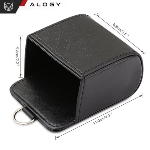 Organizer samochodowy na kratkę uchwyt zaczep do kratki auta samochodu box Alogy Car Air Vent Czarny