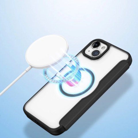 Etui Dux Ducis Skin X Pro do Apple iPhone 15 Plus magnetyczny pokrowiec MagSafe z klapką - czarny