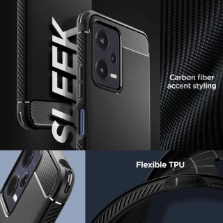 Etui Spigen Rugged Armor do Xiaomi Redmi Note 12 5G / Poco X5 5G matte black