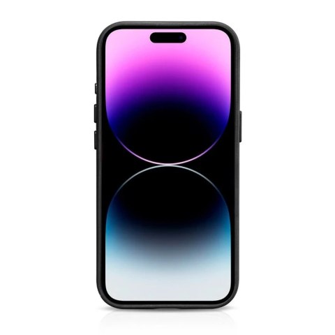 Skórzane etui kompatybilne z MagSafe do iPhone 15 Pro Max iCarer Oil Wax Premium Leather - czarne