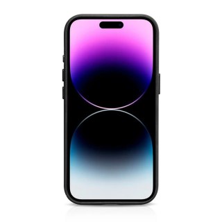 Skórzane etui kompatybilne z MagSafe do iPhone 15 Pro iCarer Oil Wax Premium Leather - czarne