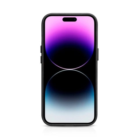 Skórzane etui kompatybilne z MagSafe do iPhone 15 iCarer Oil Wax Premium Leather - czarne