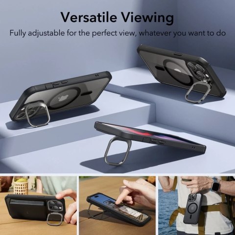 Etui ESR Armor Tough Kickstand Halolock Magsafe do Apple iPhone 15 Pro Max Clear/Black