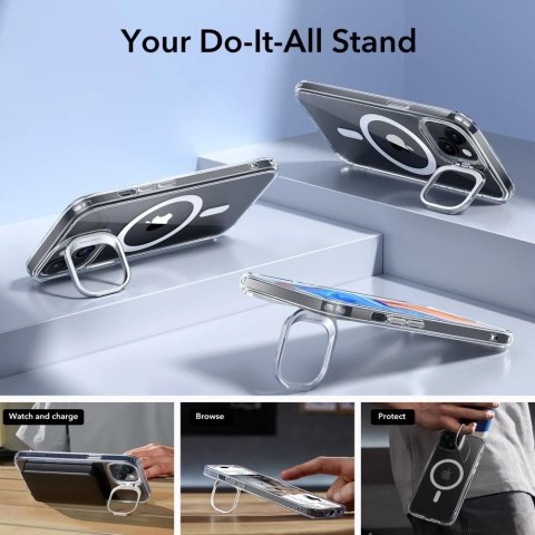 Etui ESR Classic Kickstand Halolock Magsafe do Apple iPhone 15 Plus Clear