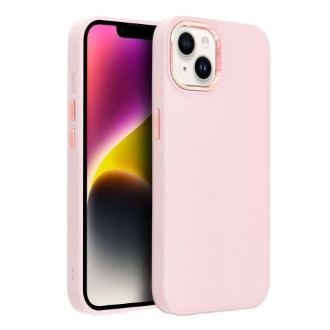 Etui futerał FRAME do Apple iPhone 15 pudrowy róż