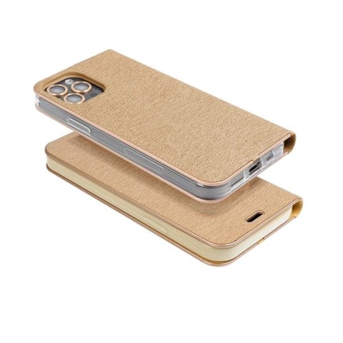 Etui kabura LUNA Book Gold do Apple iPhone 15 Pro złoty
