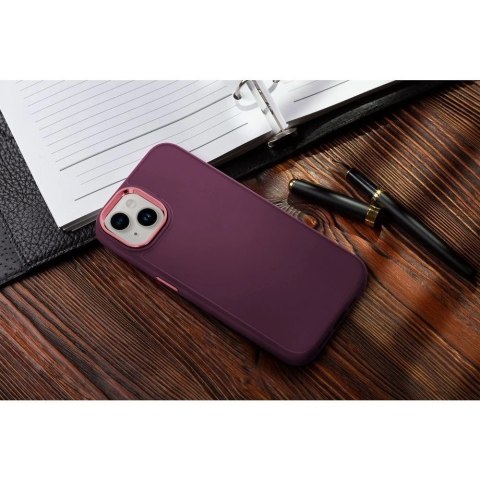 Etui obudowa ochronna Futerał FRAME do iPhone 15 Plus fioletowy