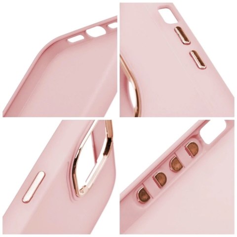 Etui obudowa ochronna Futerał FRAME do iPhone 15 Plus pudrowy róż
