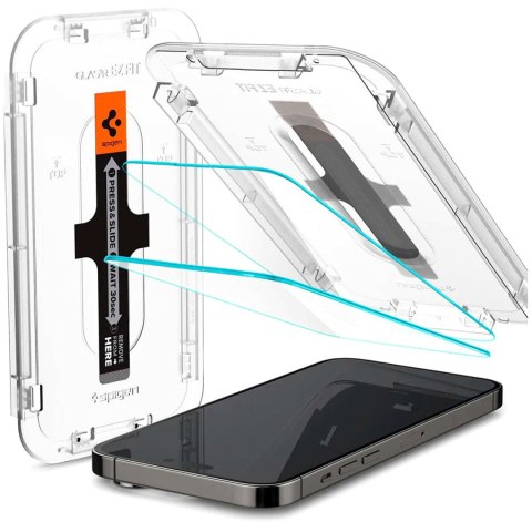 2x Szkło hartowane do iPhone 15 Pro Max Spigen Glas.TR "EZ FIT" Clear