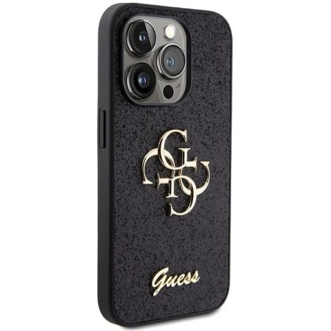 Etui Guess GUHCP15XHG4SGK do iPhone 15 Pro Max 6.7" czarny/black hardcase Glitter Script Big 4G