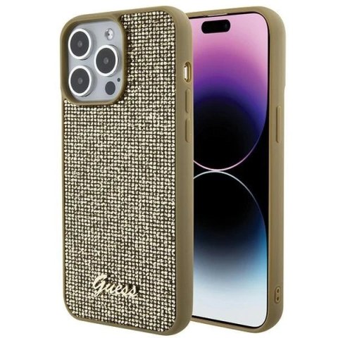 Etui Guess GUHCP15XPMSDGSD do iPhone 15 Pro Max 6.7" złoty/gold hardcase Disco Metal Script
