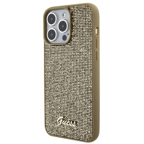 Etui Guess GUHCP15XPMSDGSD do iPhone 15 Pro Max 6.7" złoty/gold hardcase Disco Metal Script