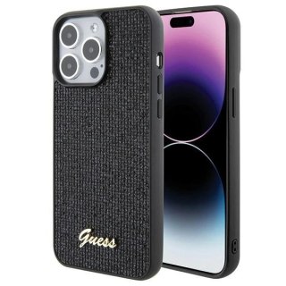 Etui Guess GUHCP15XPMSDGSK do iPhone 15 Pro Max 6.7" czarny/black hardcase Disco Metal Script