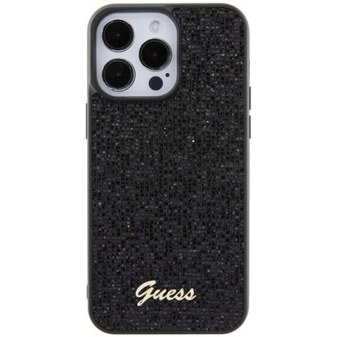 Etui Guess GUHCP15XPMSDGSK do iPhone 15 Pro Max 6.7" czarny/black hardcase Disco Metal Script