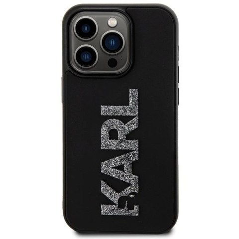 Etui Karl Lagerfeld KLHCP15X3DMBKCK do iPhone 15 Pro Max 6.7" czarny/black hardcase 3D Rubber Glitter Logo